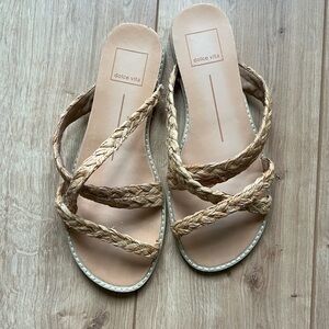 Dolce Vita Natural Raffia Sandals